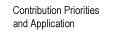 Contribution Priorities and Application